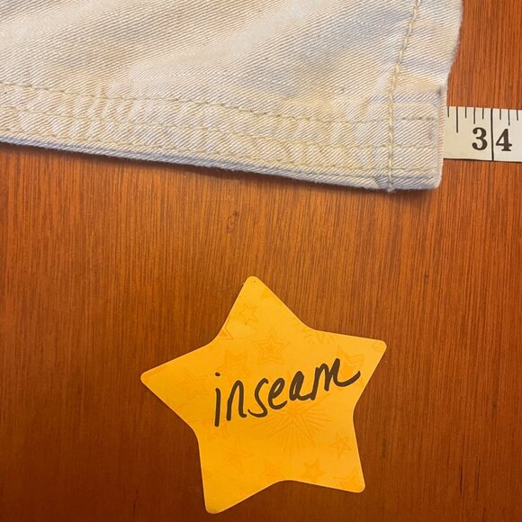 Stitches Authentic Tailored 90s Denim NWT cream low rise flare leg khakis 30 - Picture 4 of 12